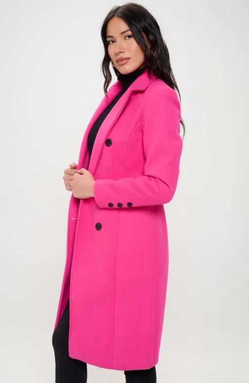 WB244L1 - Vegan Wool Double Breasted Coat