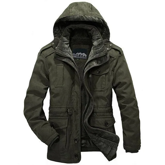 West Louis™ Men Warm Heavy Wool Parka